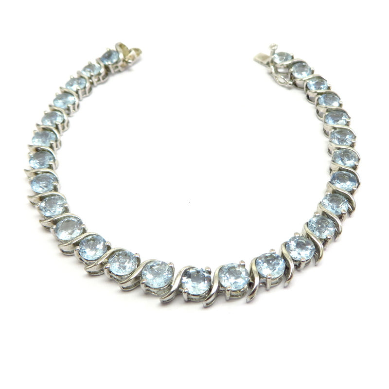 Blue Topaz Tennis Bracelet