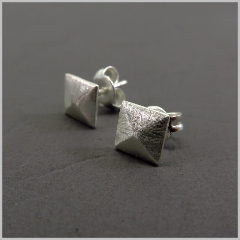 Sterling Silver Square Stud Earrings