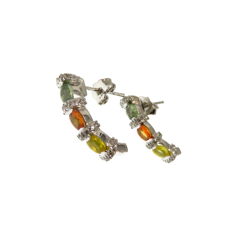 Sapphire Sterling Silver Earrings