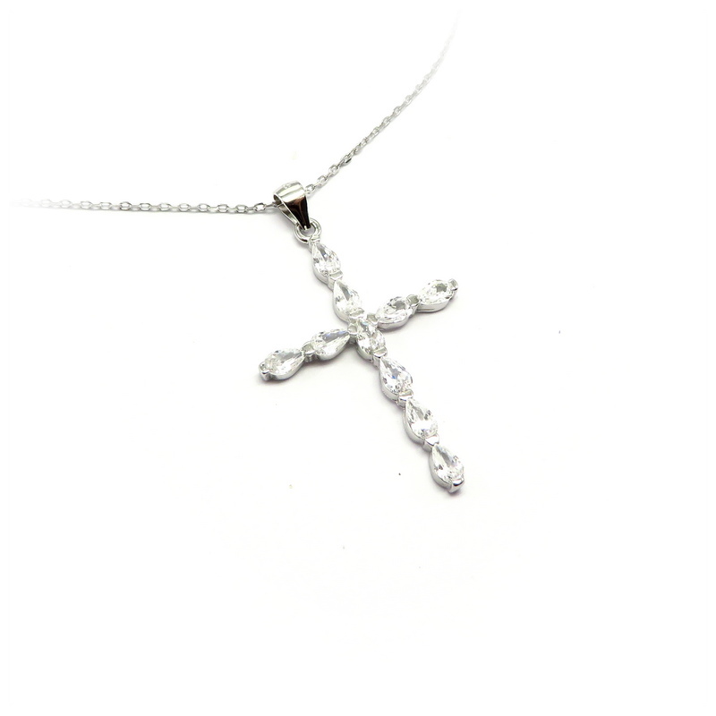 Cubic Zirconia Pendant Sterling Silver