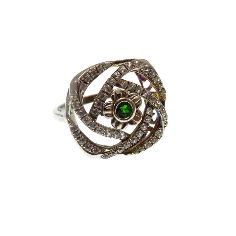 Chrome Diopside Sterling Silver Ring