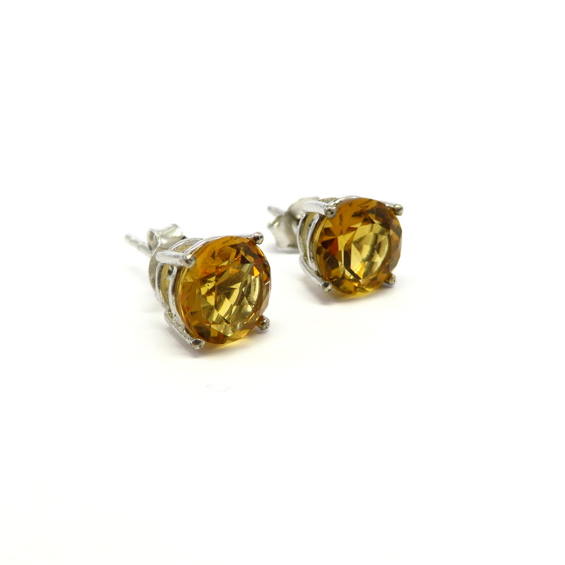 Citrine Stud Earrings