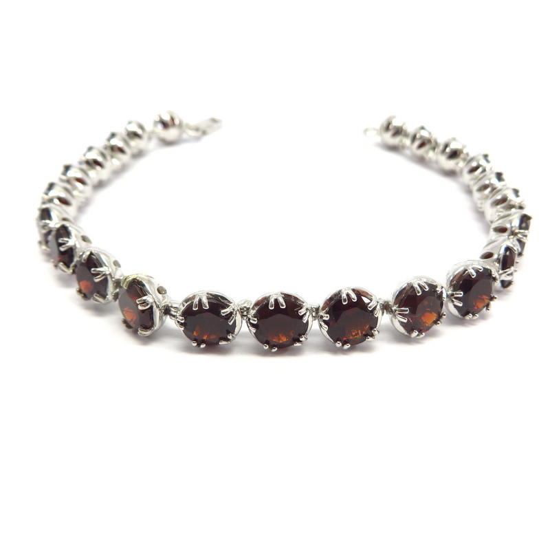 Garnet Tennis Bracelet