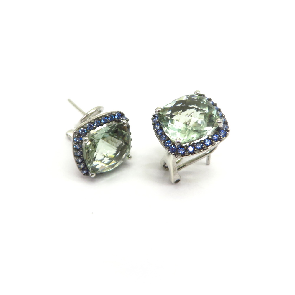 Green Amethyst Earrings