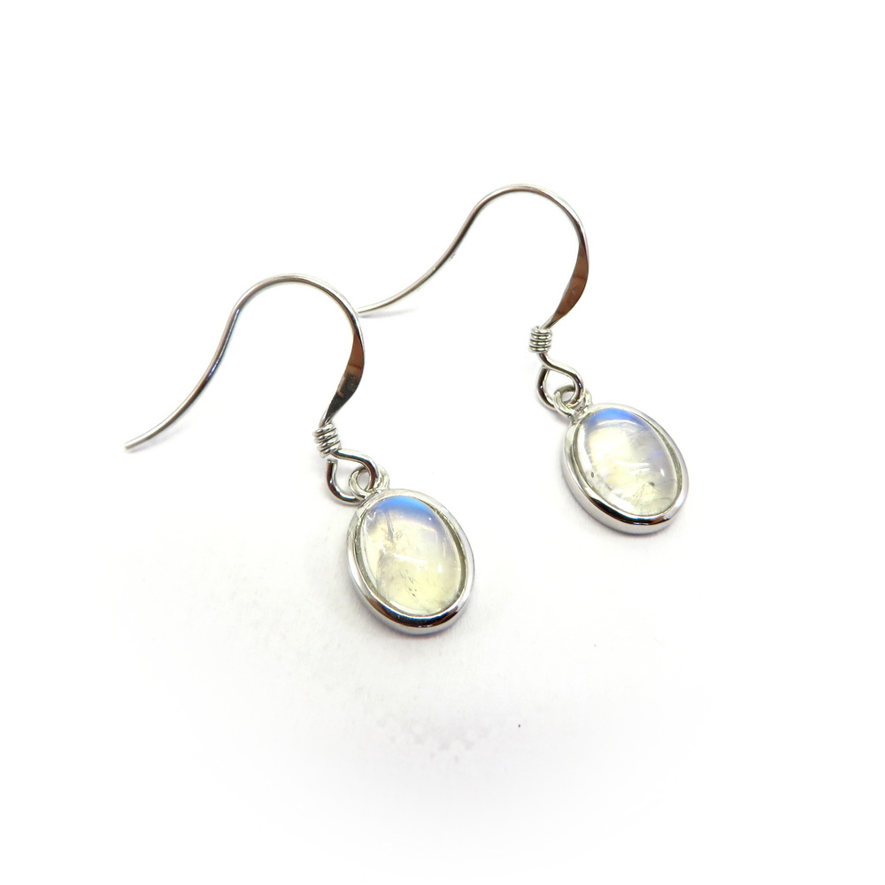 Rainbow Moonstone Hook Earrings