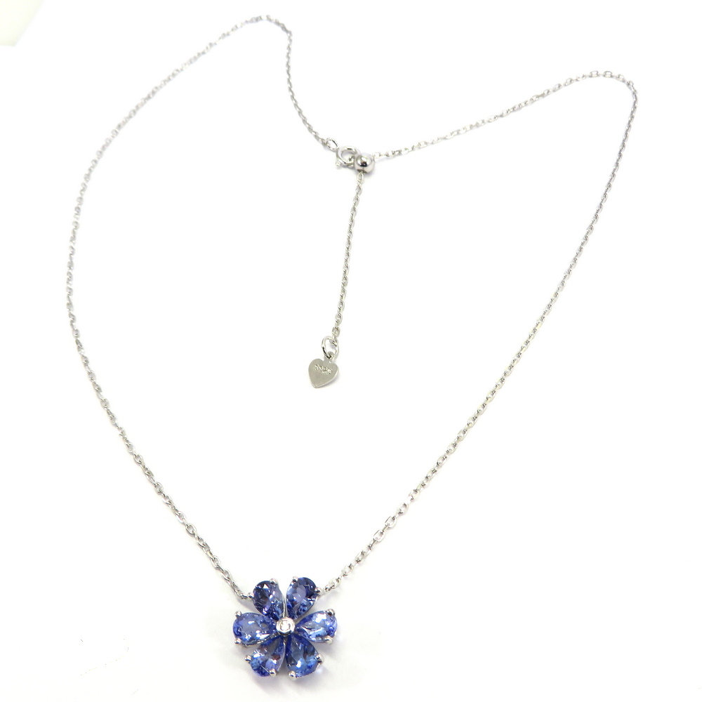 Flower Tanzanite Necklace