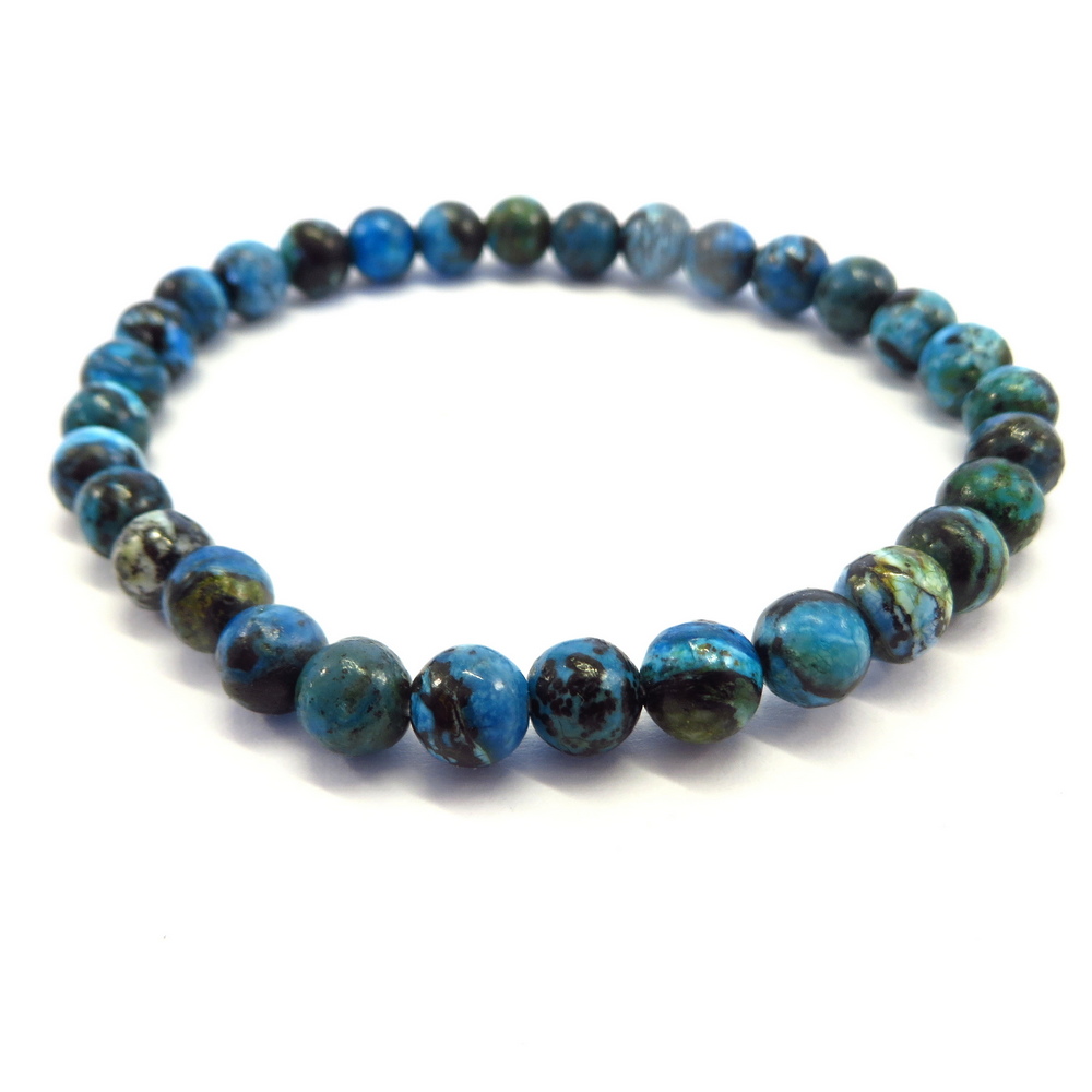 African Dark Blue Opal Beads Bracelet